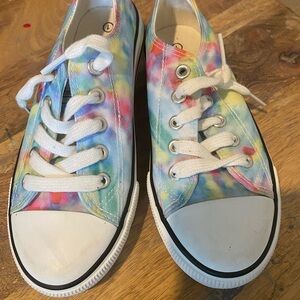 Colorful Tie-Dye Kids Sneakers